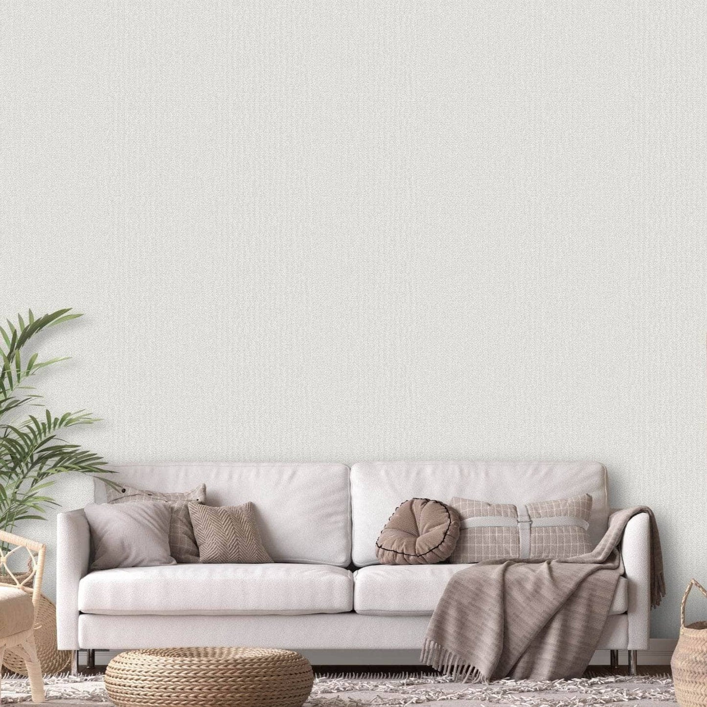 Wallpaper  -  Design I.D Basket Weave Off White Wallpaper - SA524091  -  60345277