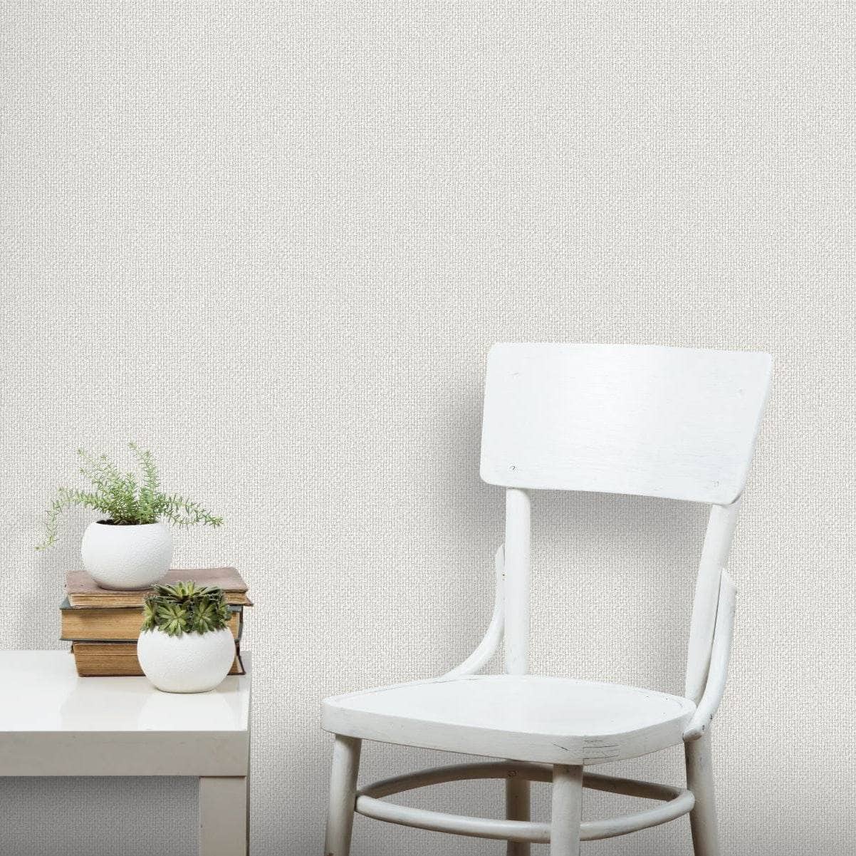 Wallpaper  -  Design I.D Basket Weave Off White Wallpaper - SA524091  -  60345277