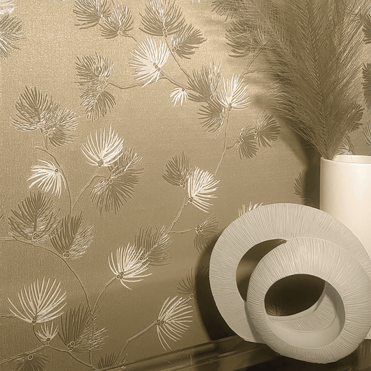 Wallpaper  -  Belgravia B09 Valentino Pine Champagne Wallpaper - 1933  -  60345295
