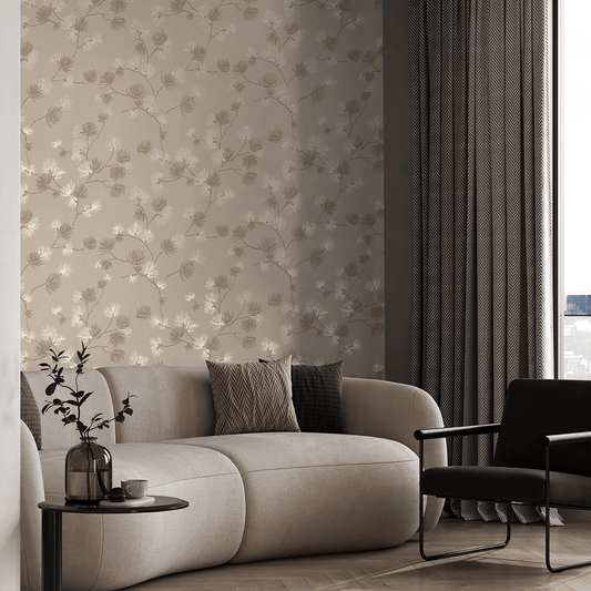 Wallpaper  -  Belgravia B09 Valentino Pine Soft Mocha Wallpaper - 1934  -  60345297