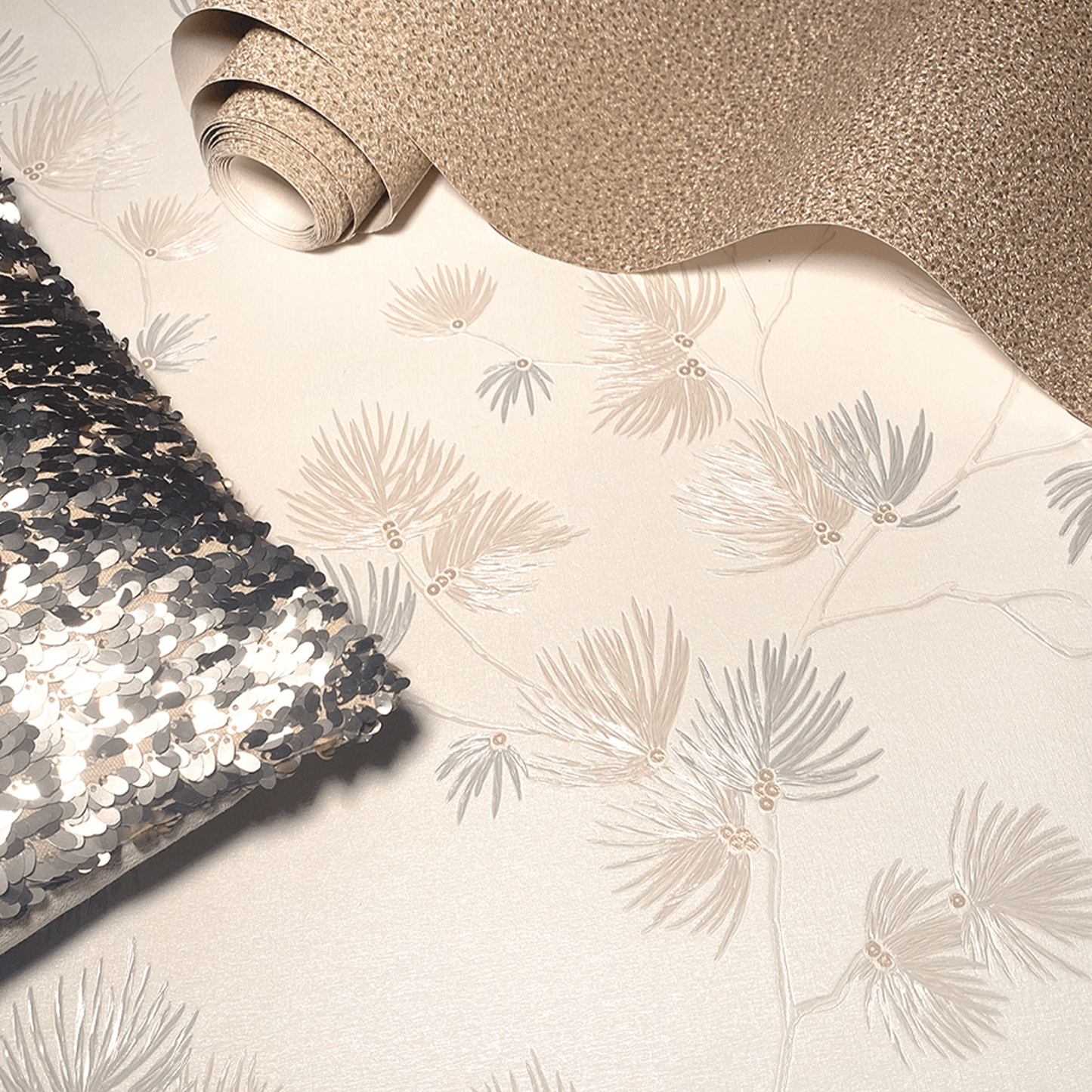 Wallpaper  -  Belgravia B09 Valentino Pine Cream Wallpaper -  1935  -  60345299