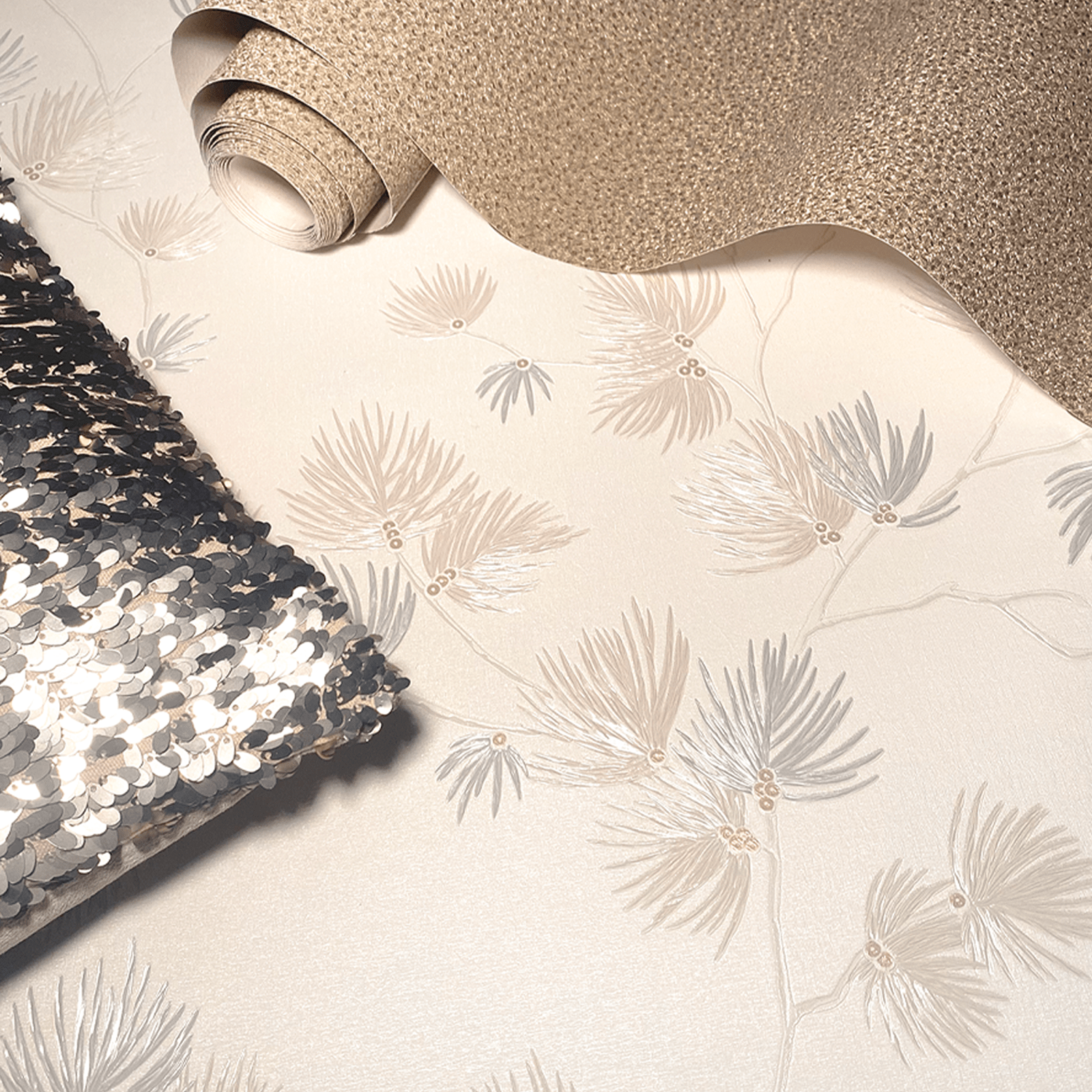 Wallpaper  -  Belgravia B09 Valentino Pine Cream Wallpaper -  1935  -  60345299