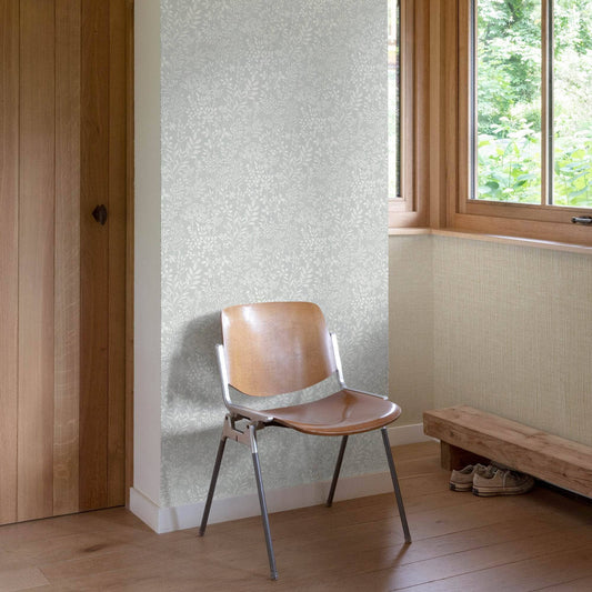 Wallpaper  -  Grandeco B44 Karuna Stitched Organic Grey Wallpaper - 205001  -  60345325