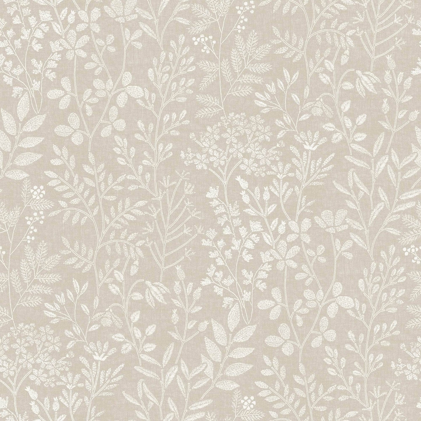 Wallpaper  -  Grandeco B44 Karuna Stitched Organic Taupe Wallpaper - 205002  -  60345327