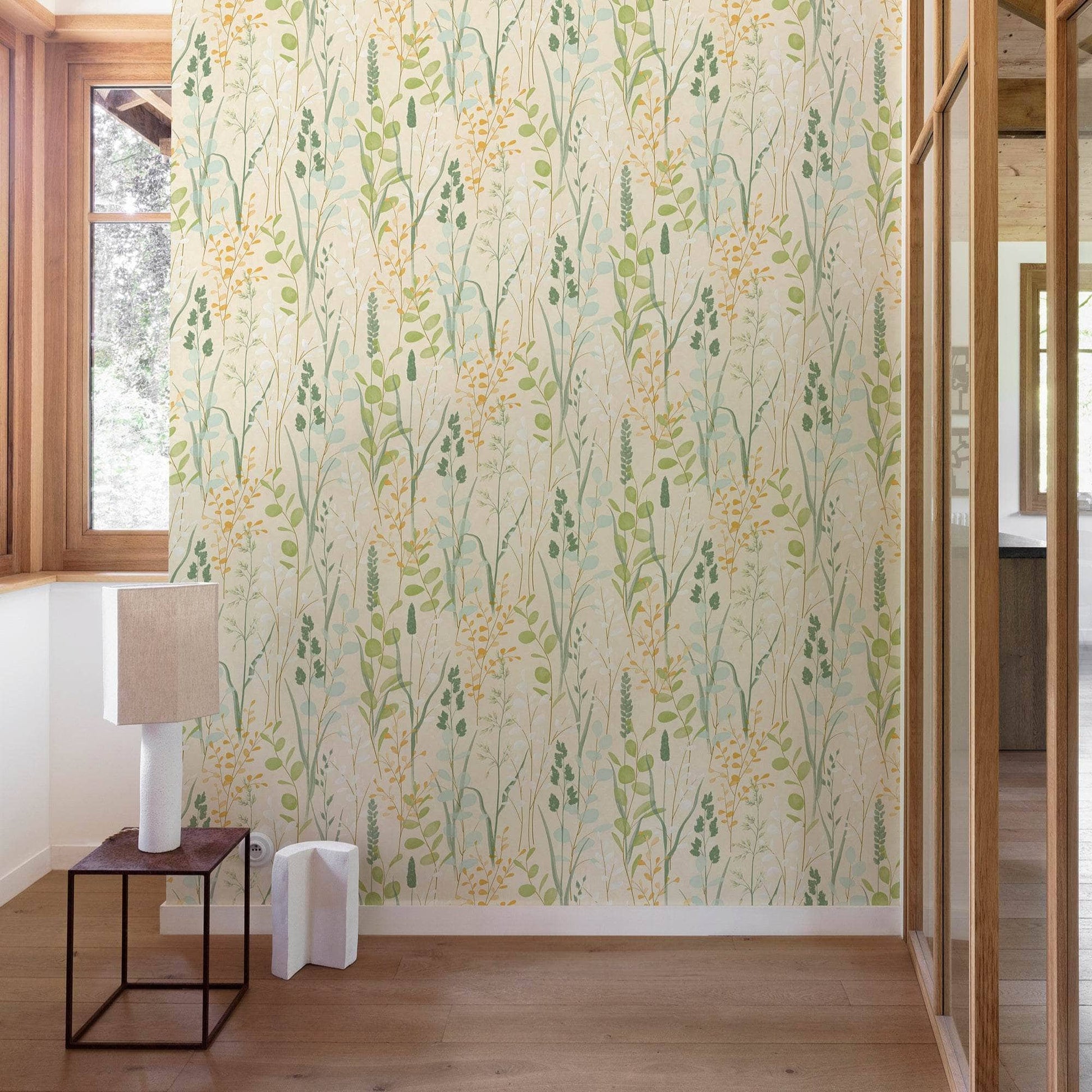 Wallpaper  -  Grandeco B44 Karuna Galia Green Wallpaper - A76202  -  60345329