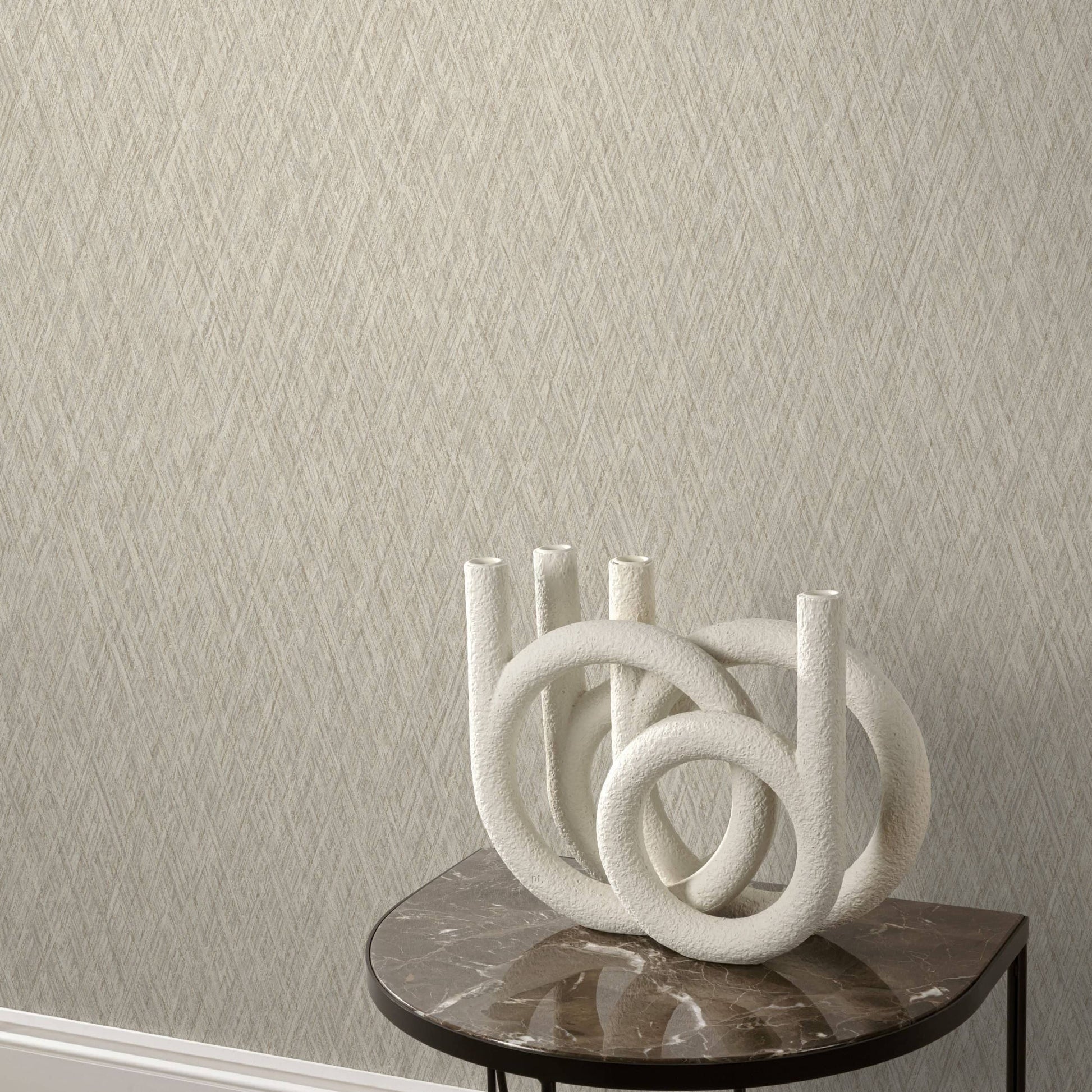 Wallpaper  -  Grandeco B24 Safia Neutral Wallpaper - VE1004  -  60369702