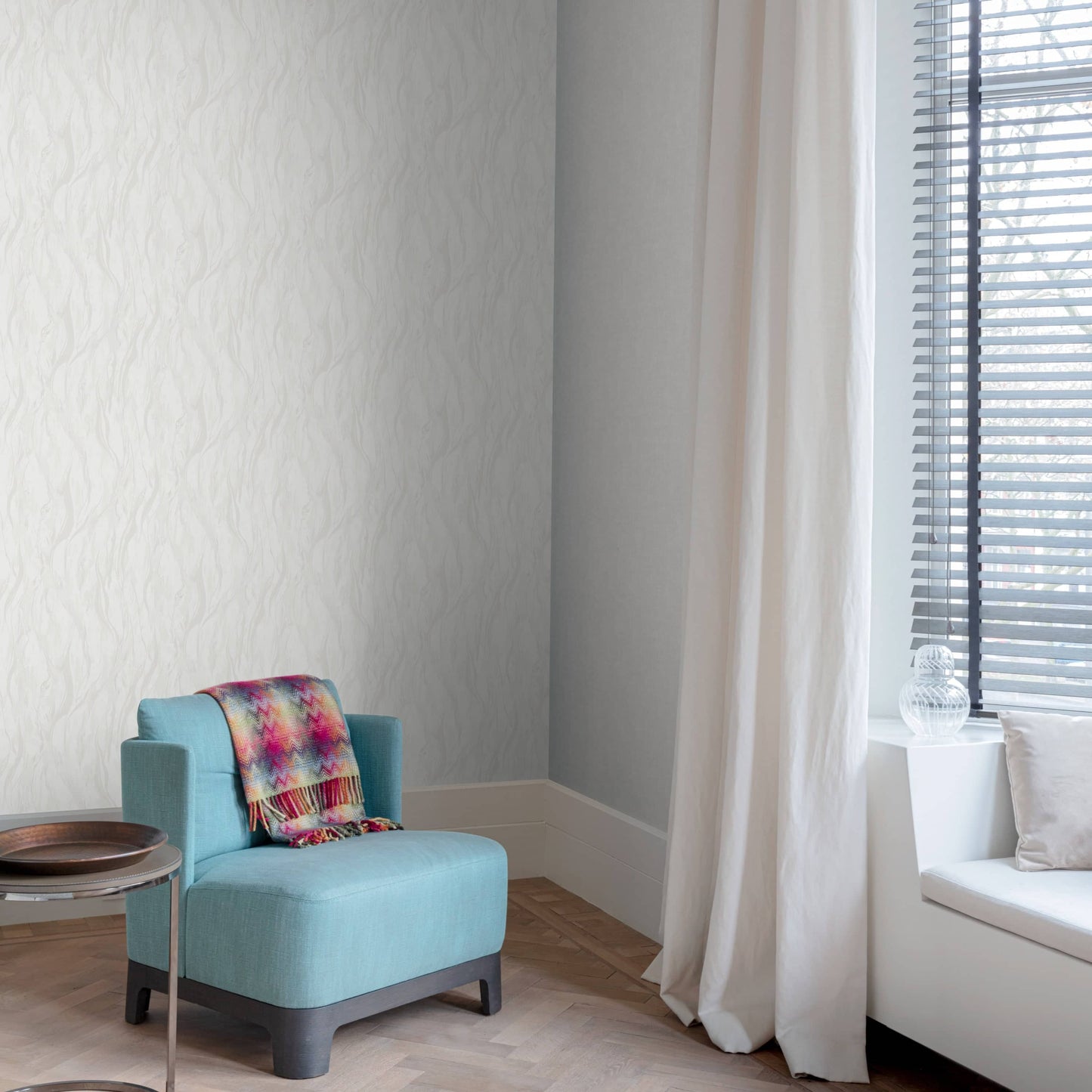 Wallpaper  -  Grandeco B20 Marbano Ivory Wallpaper - VE1202  -  60369704