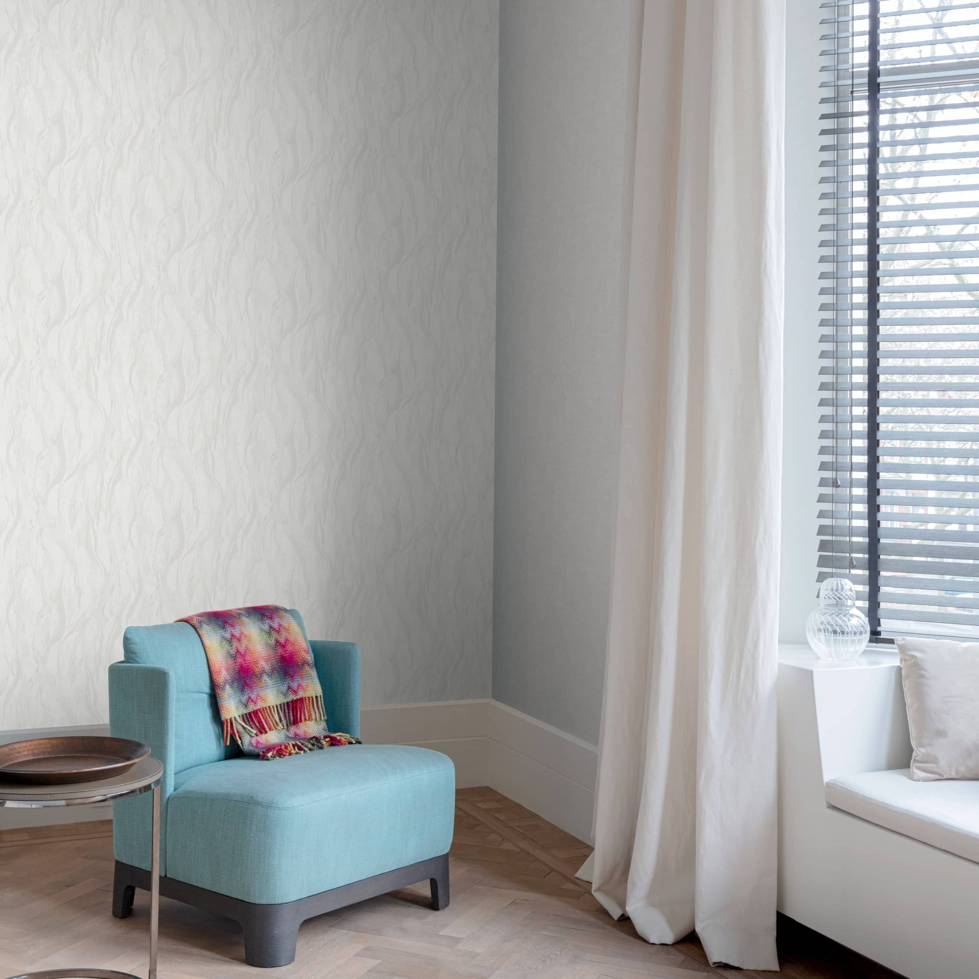 Wallpaper  -  Grandeco B20 Marbano Ivory Wallpaper - VE1202  -  60369704