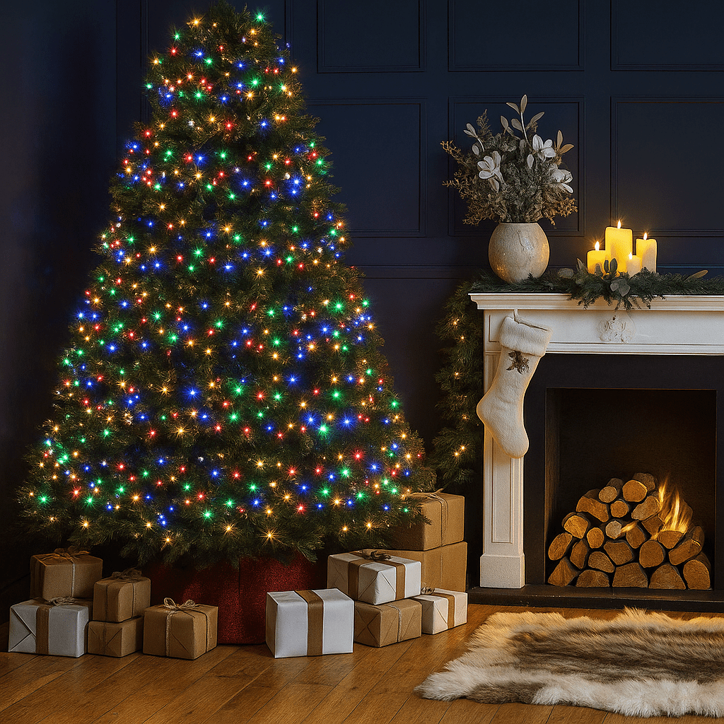 Lights  -  750 Multifunction Cluster Christmas Tree Lights - Multicolour  -  60369754