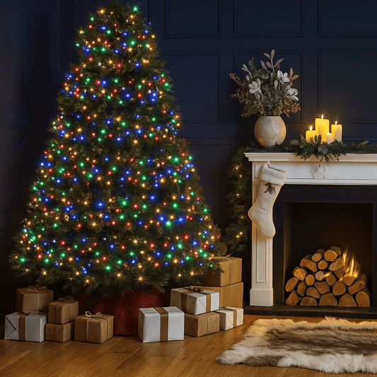 Lights  -  750 Multifunction Cluster Christmas Tree Lights - Multicolour  -  60369754