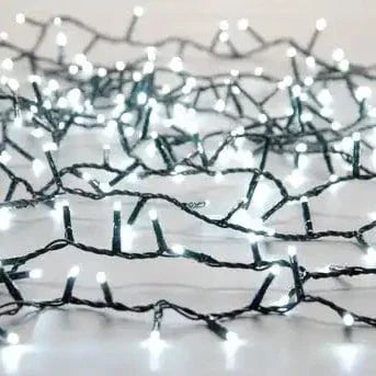 Christmas  -  2000 Compact Christmas Tree Lights Green Cable - White  -  60487853