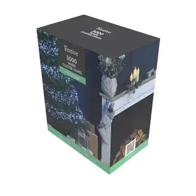 Lights  -  300 Multifunction Cluster Christmas Tree Lights - White  -  60369766