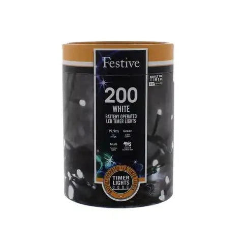 Lights  -  200 Battery Powered String Lights - White  -  60369771