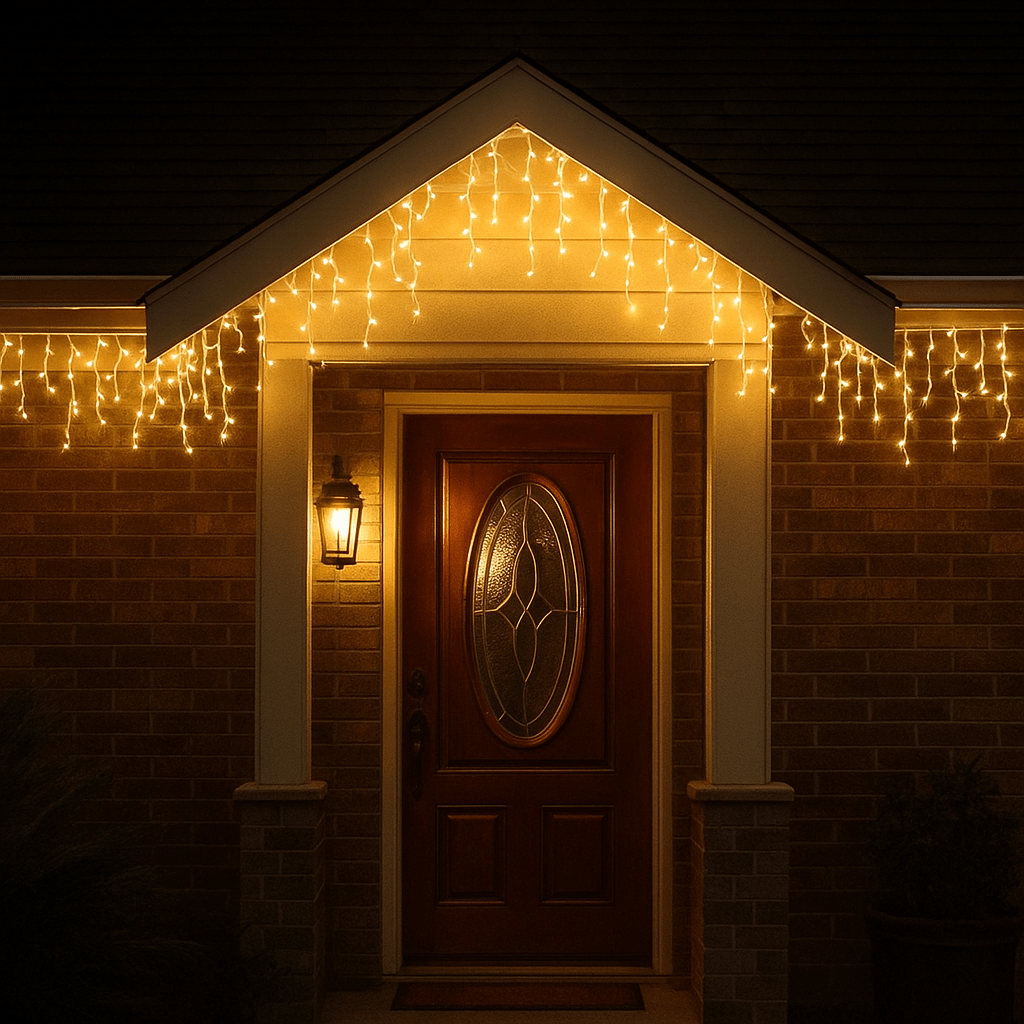 Lights  -  240 Snow Icicle Christmas Lights - Warm White  -  60369773