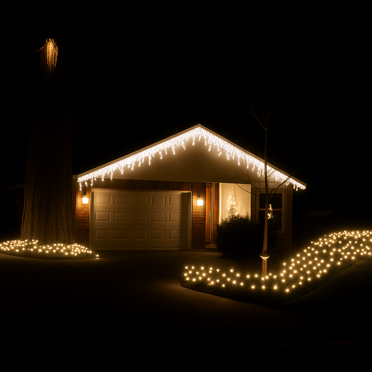 Lights  -  240 Snow Icicle Christmas Lights - White  -  60369774