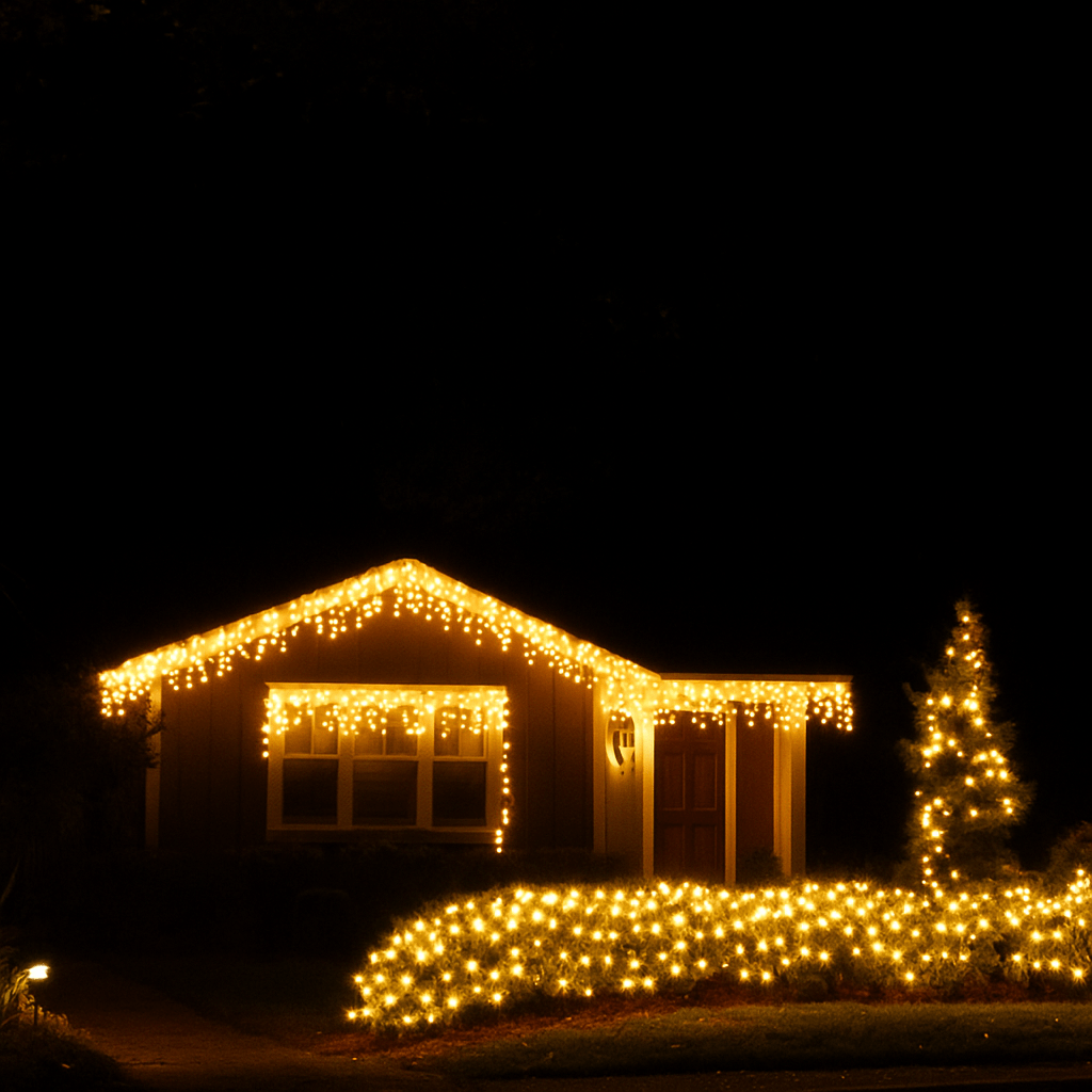 Lights  -  360 Snow Icicle Christmas Lights - Warm White  -  60369775