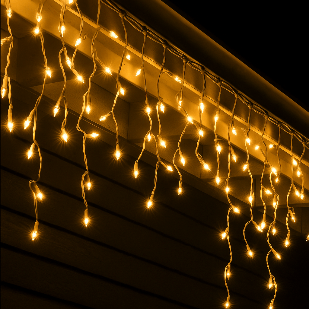 Lights  -  480 Snow Icicle Christmas Lights - Warm White  -  60369777