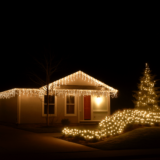 Lights  -  480 Snow Icicle Christmas Lights - Warm White  -  60369777