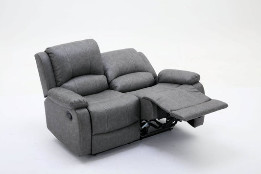 Outlet Sofas  -  Outlet Vivo Manual Recliner 2 Seat Sofa - Grey  -  60418176