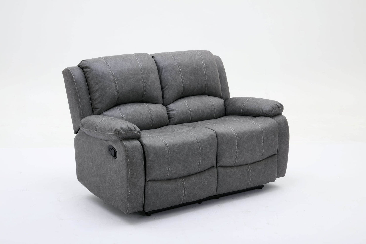 Outlet Sofas  -  Outlet Vivo Manual Recliner 2 Seat Sofa - Grey  -  60418176