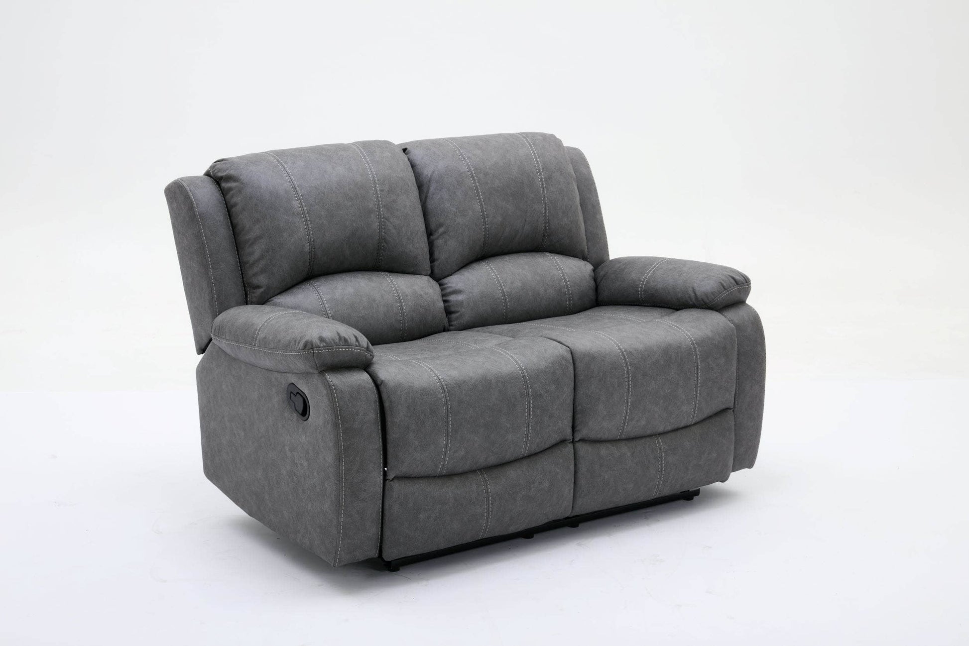 Outlet Sofas  -  Outlet Vivo Manual Recliner 2 Seat Sofa - Grey  -  60418176