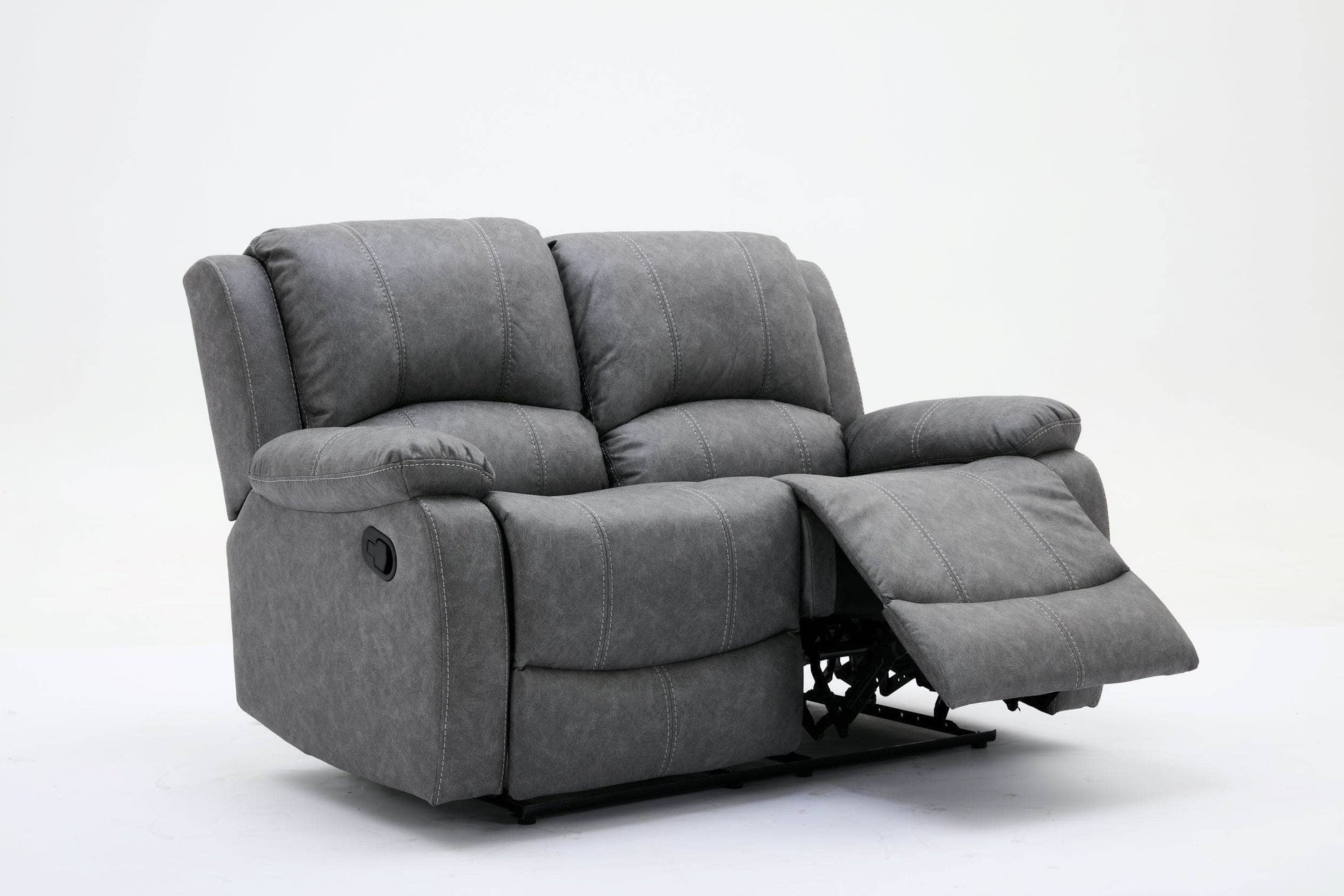 Outlet Sofas  -  Outlet Vivo Manual Recliner 2 Seat Sofa - Grey  -  60418176