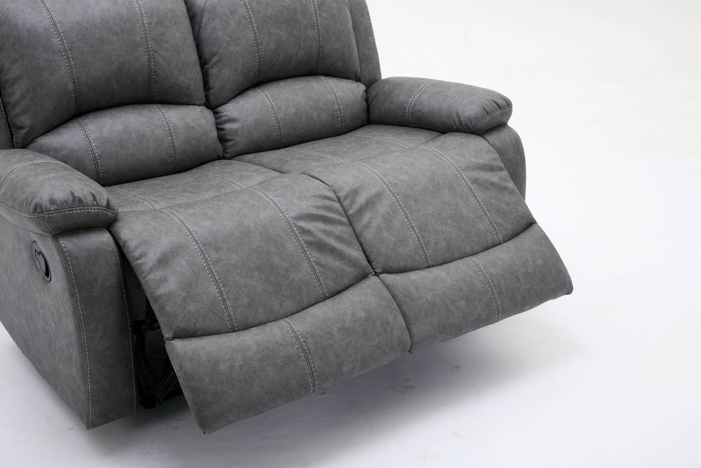 Outlet Sofas  -  Outlet Vivo Manual Recliner 2 Seat Sofa - Grey  -  60418176