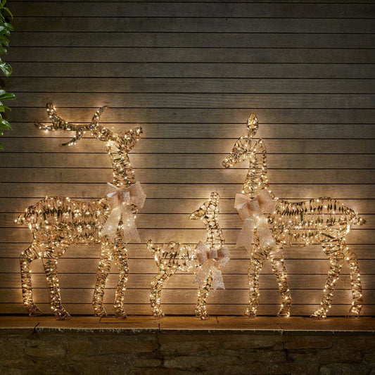 Christmas  -  Goldtwist Deer Family Set of Three  -  60418198