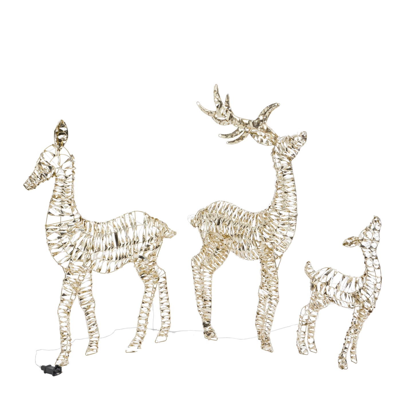 Christmas  -  Goldtwist Deer Family Set of Three  -  60418198