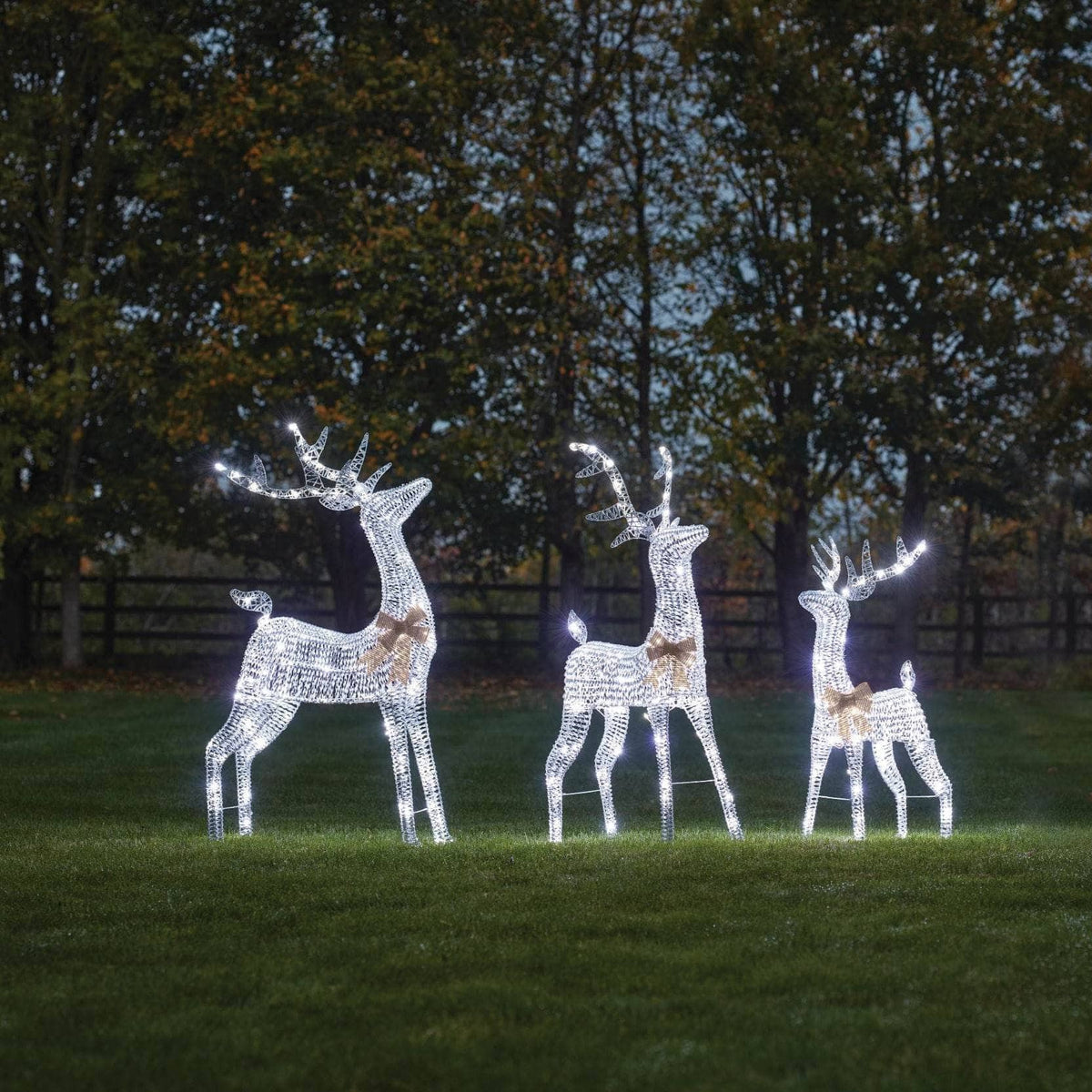 Christmas  -  Glittertwist Reindeer 95cm Silver  -  60418203