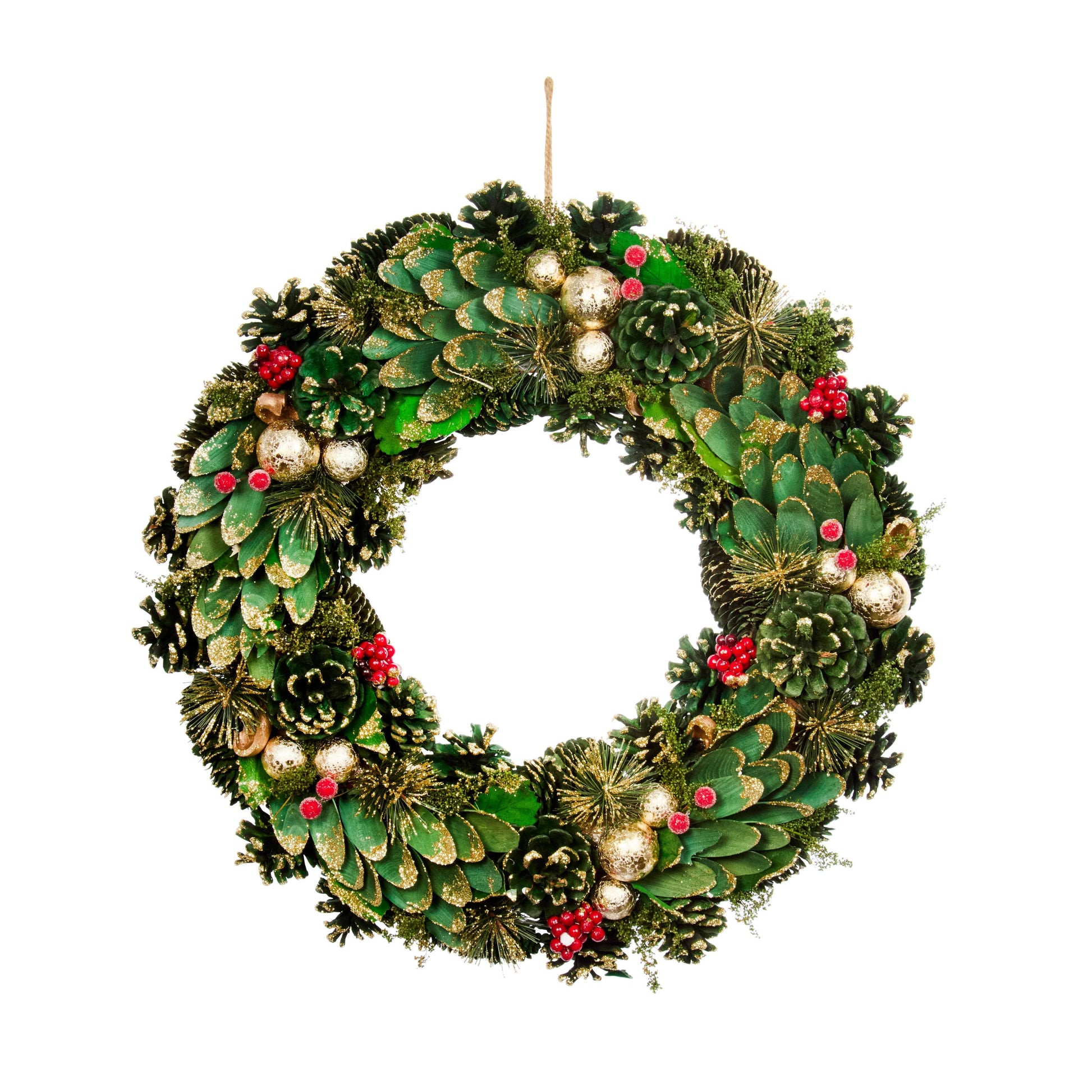 Christmas  -  Bauble Pine Wreath - 50cm  -  60418226