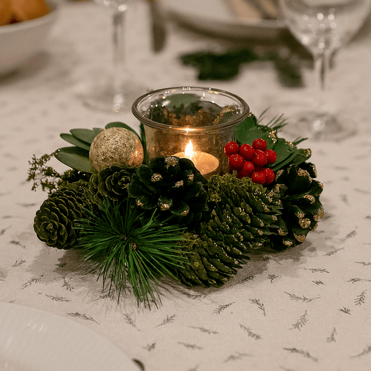 Christmas  -  Festive Natural Decor Candle Holders  -  60418229
