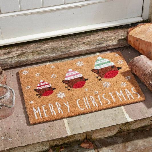 Christmas  -  Festive Robin Decoir Mat - 40x60cm  -  60418232