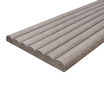 Wall Panelling  -  Tambour Single Semi-Circle Panel - Grey Oak  -  60418261