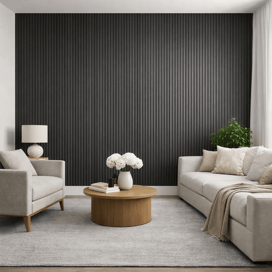 Wall Panelling  -  Tambour Single Semi-Circle Panel - Black Oak  -  60418262