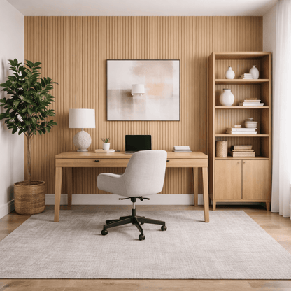 Wall Panelling  -  Tambour Double Semi-Circle Panel - White Oak  -  60418264
