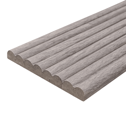 Wall Panelling  -  Tambour Double Semi-Circle Panel - Grey Oak  -  60418265