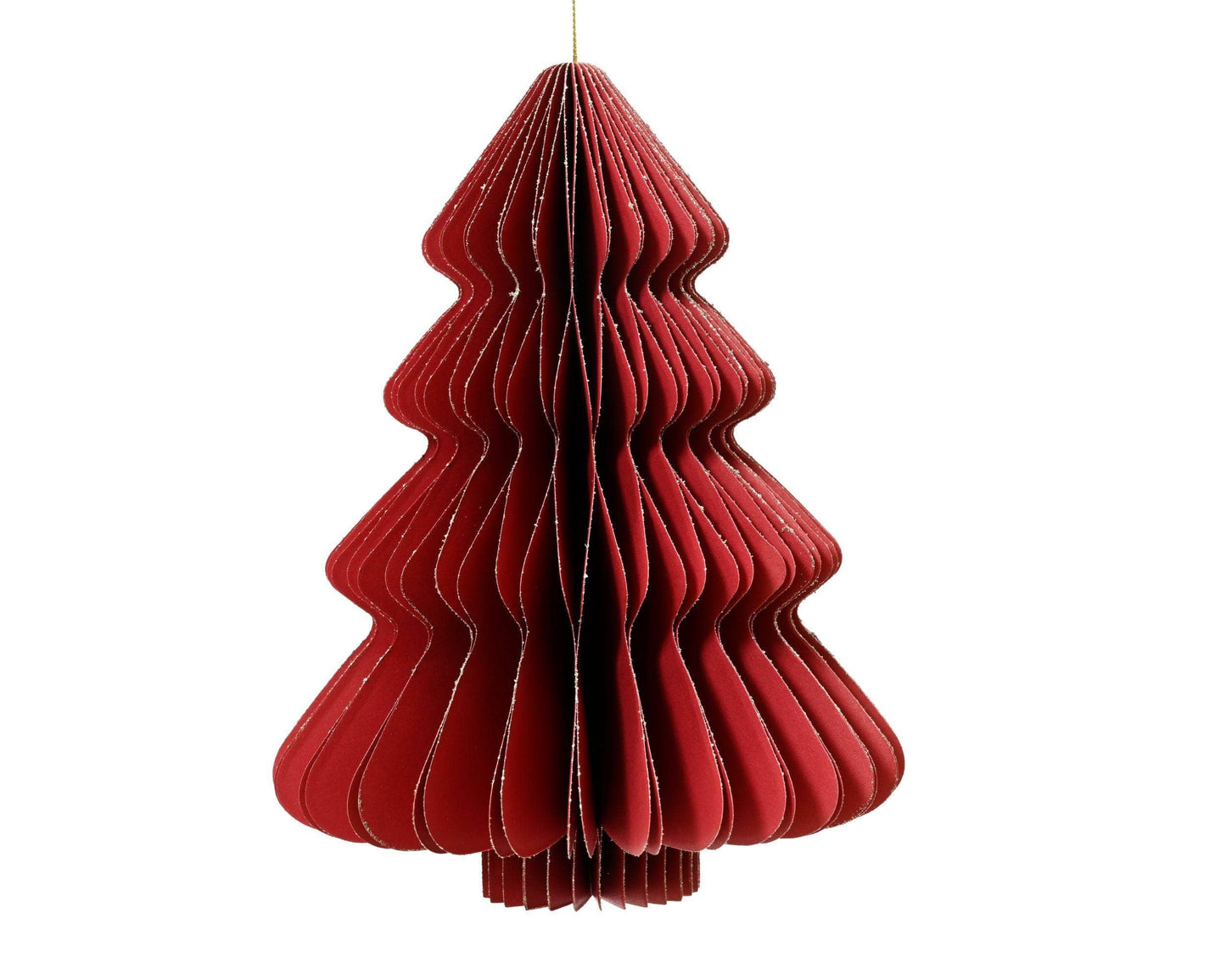 Christmas  -  Red Paper Tree Decoration - 15cm  -  60450737