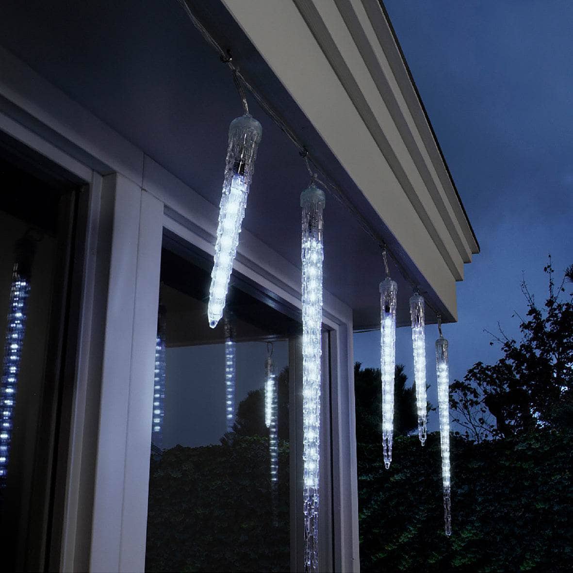 Christmas  -  LED Icicle Lights - White  -  60450743