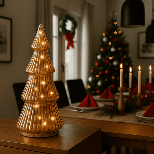 Christmas  -  Micro LED Glass Tree - Copper  -  60450745