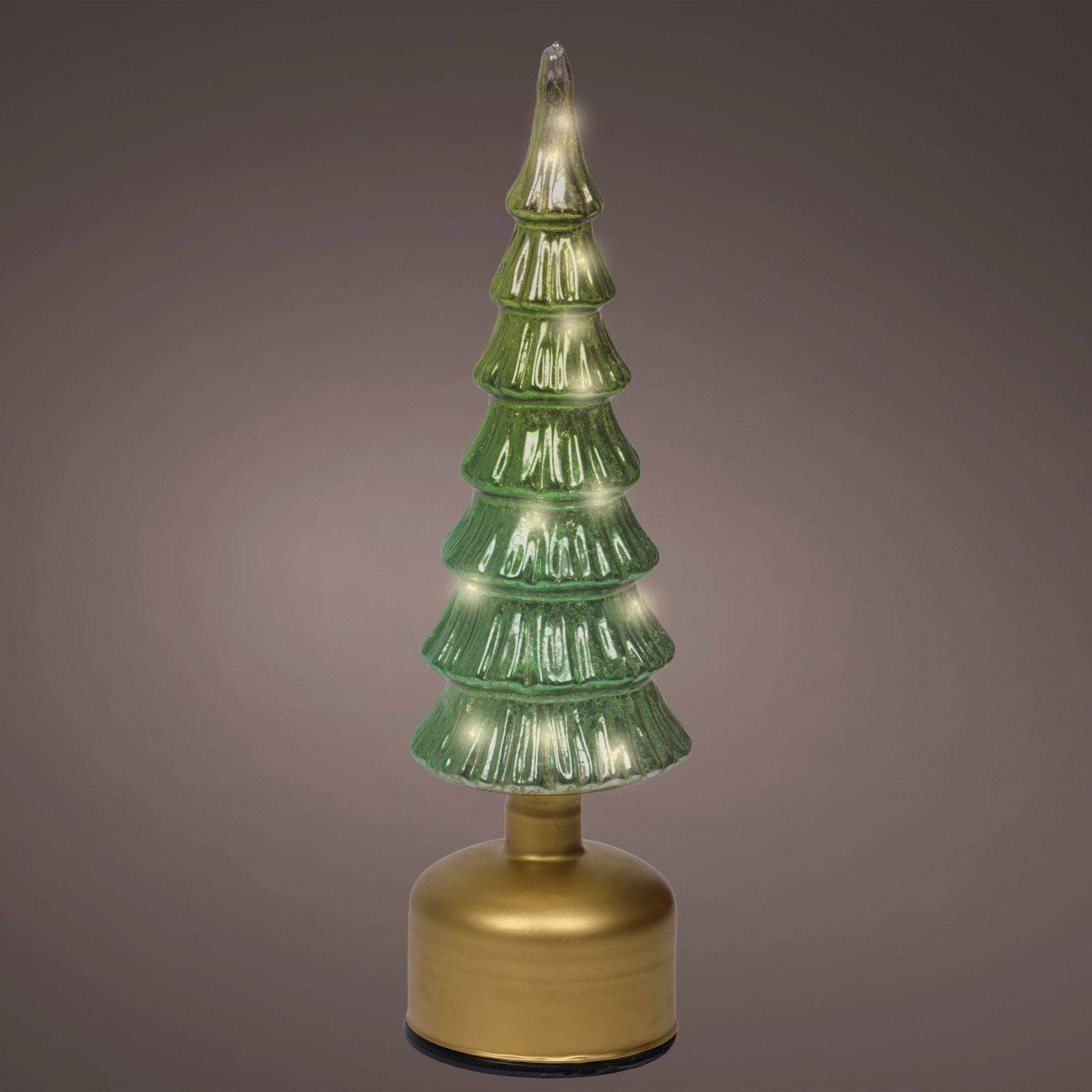 Christmas  -  LED Rotating Glass Christmas Tree - Green  -  60450746