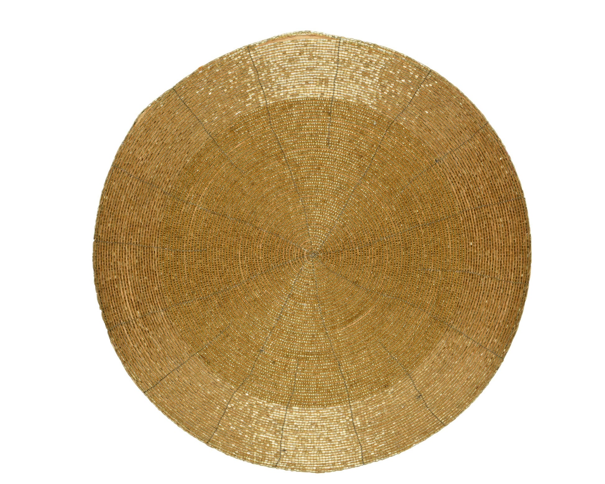 Christmas  -  Glass Round Bead Placemat - Gold  -  60450757