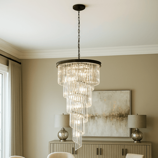 Lights  -  Atlanta 16 Light Pendant Chandelier - Black  -  60450761