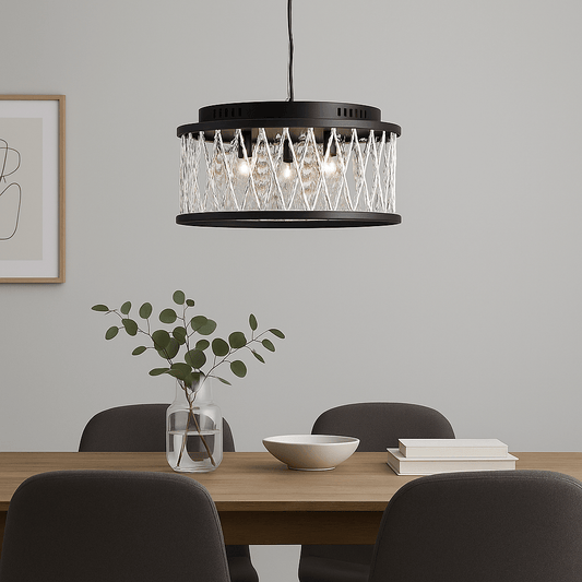 Lights  -  Dortmund 3 Light Pendant Light - Black  -  60450785