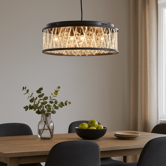 Lights  -  Dortmund 6 Light Pendant Light - Black  -  60450788