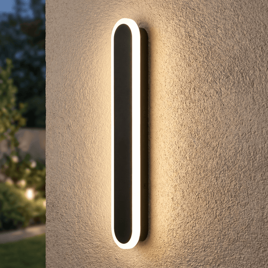 Lights  -  Freiberg LED Outdoor Wall Light - Black  -  60450794