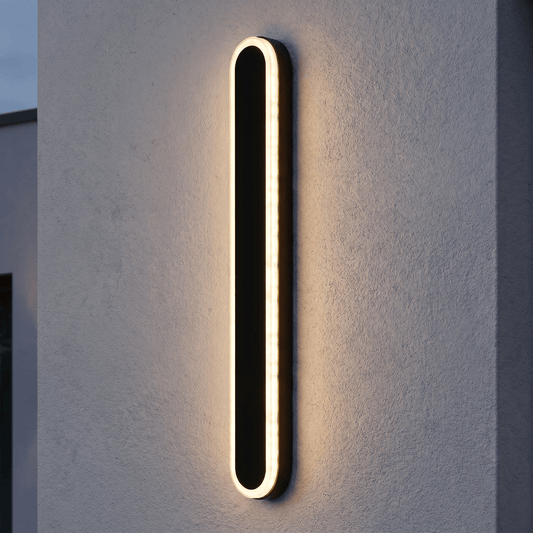 Lights  -  Freiberg LED Large Outdoor Wall Light - Black  -  60450795