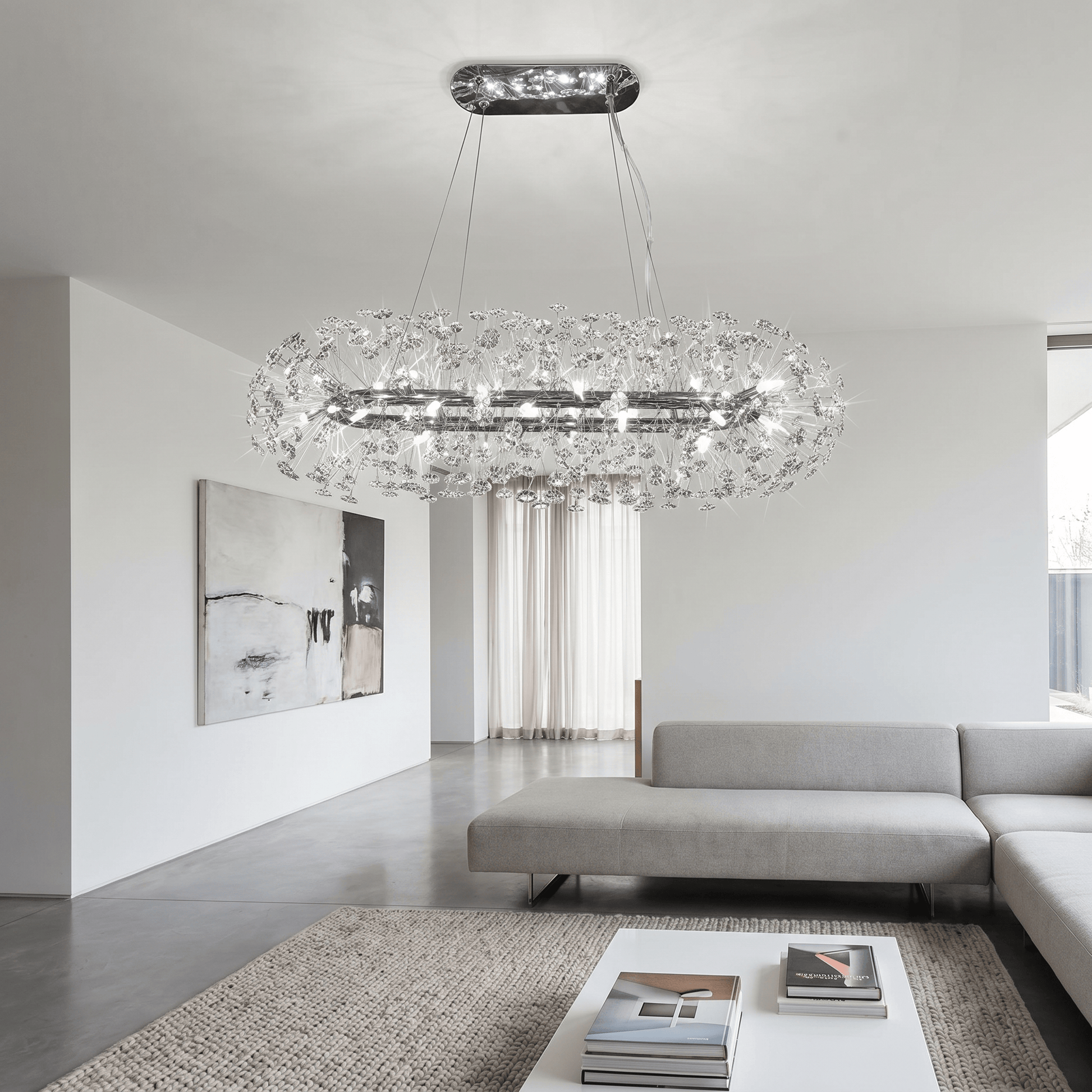 Lights  -  Mainz 24 Light Oval Pendant Ceiling Light - Chrome  -  60450800