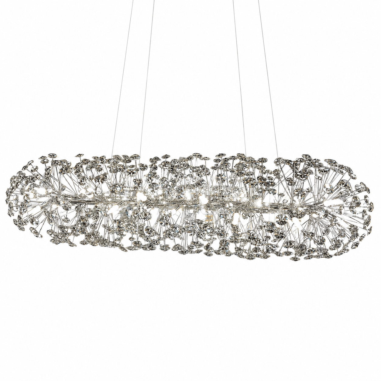 Lights  -  Mainz 24 Light Oval Pendant Ceiling Light - Chrome  -  60450800