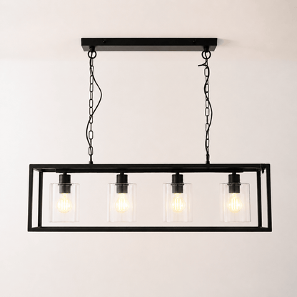 Lights  -  Leipzig 4 Light Pendant Ceiling Light - Black  -  60450803